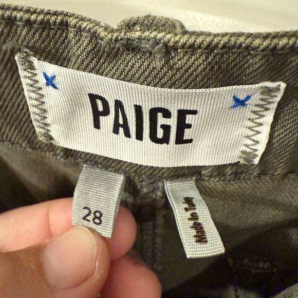 NWT Paige Mayslie Utility Short in Vintage Ivy Green in Size 28 - Picture 11 of 11